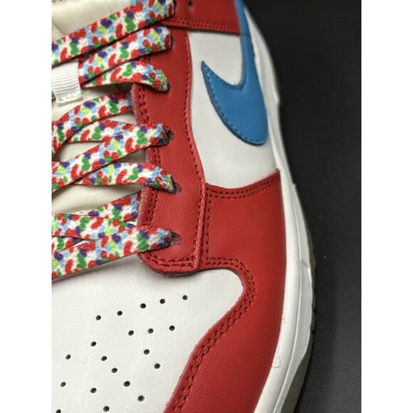 NIKE MEN DUNK LOW FRUITY PEBBLE RED/LASER BLUE/WHITE sz 10 DH8009-600 main image 11